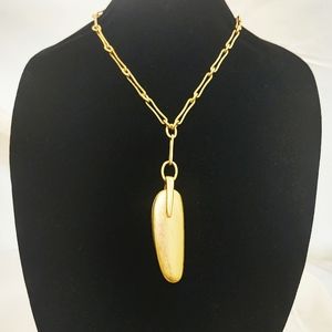 Robert Lee Morris Oversized Gold Sculptural Pendant Necklace